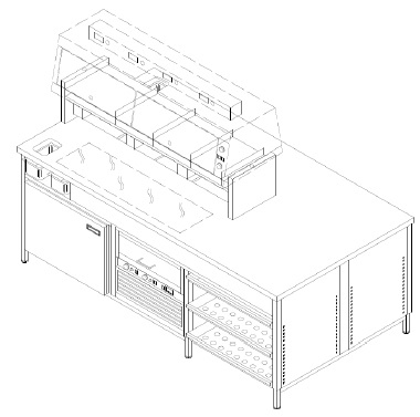 Стол для сборки сэндвичей Follett HCV2 Base - SC155