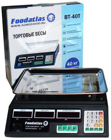 Весы торговые Foodatlas ВТ-40Т