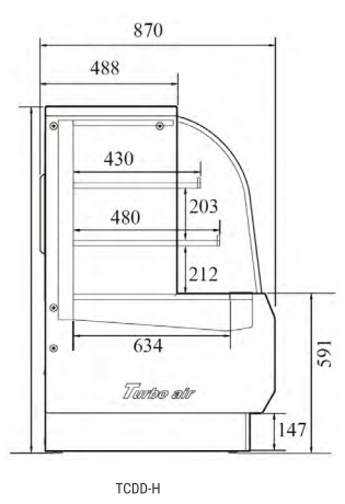Холодильная горка Turbo Air TCDD-48H-W