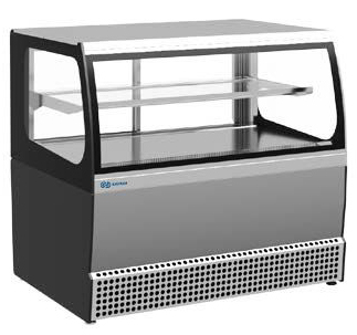 Витрина кондитерская Kayman KВК-950М кассовая Люкс серый матовый