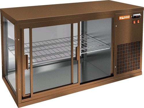 Витрина холодильная настольная Hicold VRL 1300 R Brown