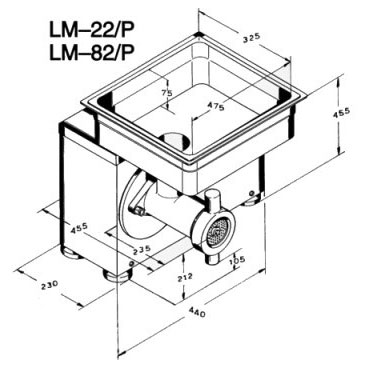 Мясорубка Koneteollisuus (KT) LM-82/P Unger нерж корпус, с педалью 220В