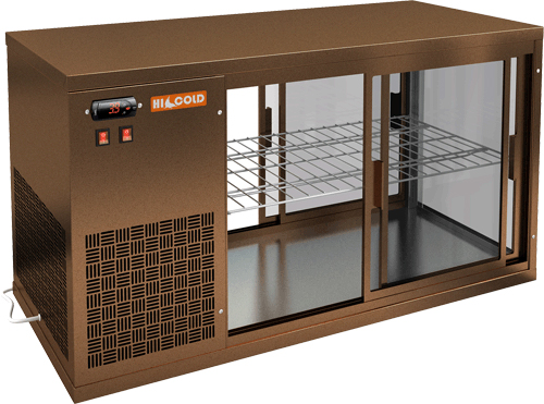 Витрина холодильная настольная Hicold VRL T 1100 L Bronze