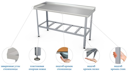 Стол обвалочный Atesy СР-С-3-1200.600-02 (СР-4/1200/600)