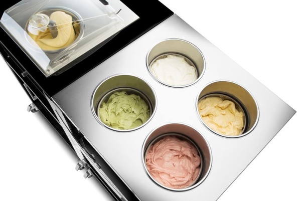 Витрина для мороженого Nemox Gelatto Sweet 4 Pozzeti Black i-Green
