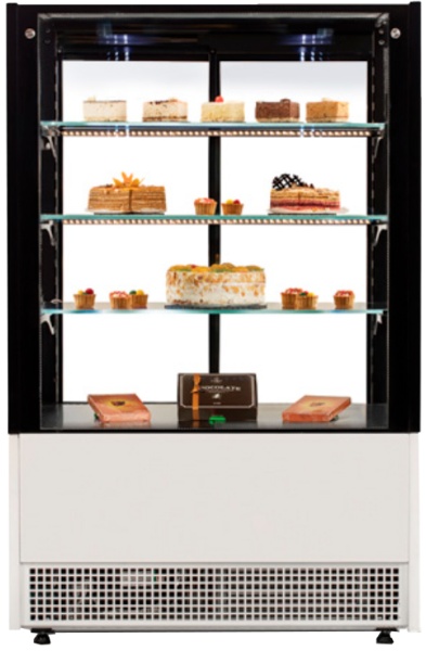 Витрина кондитерская Cryspi ВПВ 0,26-1,23 (Elegia Quad К 850 Д) (Структ муар9010верх мат9005)