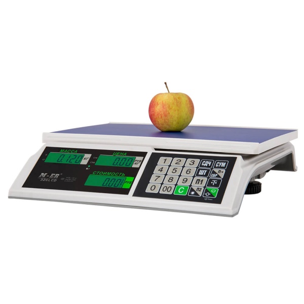 Весы торговые Mertech 326 AC-32.5 Slim LCD Белые