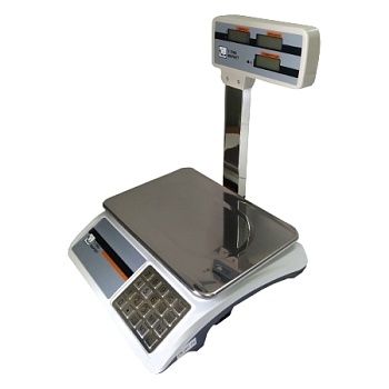 Весы товарные Форт  769D (32; 5) LCD Маркет ( 330х375х445 мм, платформа 230х330 мм, со стойкой)