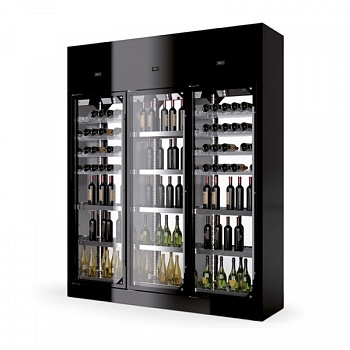 Шкаф винный Enofrigo WINE LIBRARY 3P 4V H260 P60 ЧЕРНЫЙ A1WL4V3P266/421