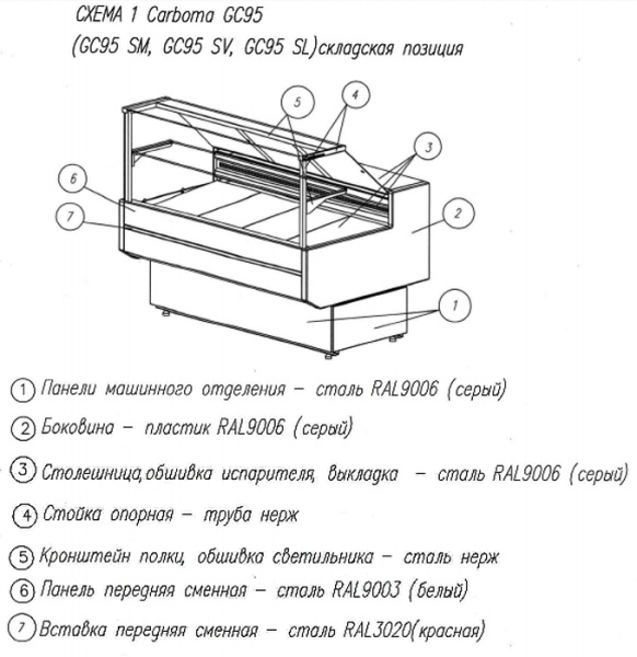 Морозильная витрина Полюс GC95 SL 2,0-1 (ВХСн-2,0 Carboma GC95)