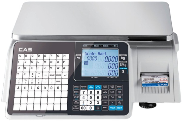 Весы торговые с печатью этикеток Cas CL3000J-30B TCP-IP