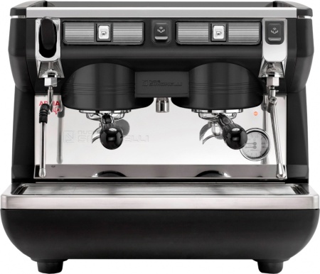 Рожковая кофемашина Nuova Simonelli Appia Life Compact 2Gr S 220V black+economizer+high groups+ cupwarmer (174159)