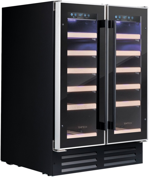 Двухзонный винный шкаф Temptech WP2DQ60DCB